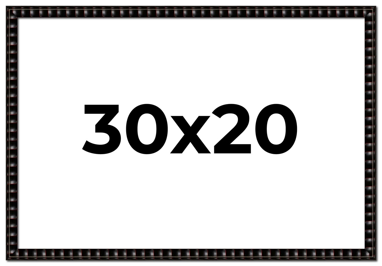 30x20 Bamboo Picture Frame with UV-Resistant Acrylic & Acid Free Backing, Available in 4 Finishes - Brown, Black, Gold, and Natural